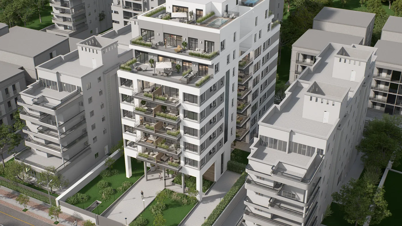 הדמיית פנים - מטבח ופינת אוכל בדופלקס - מקובקי שירותי מדידה